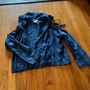 Talbots Light Denim/Cotton Hooded Jacket